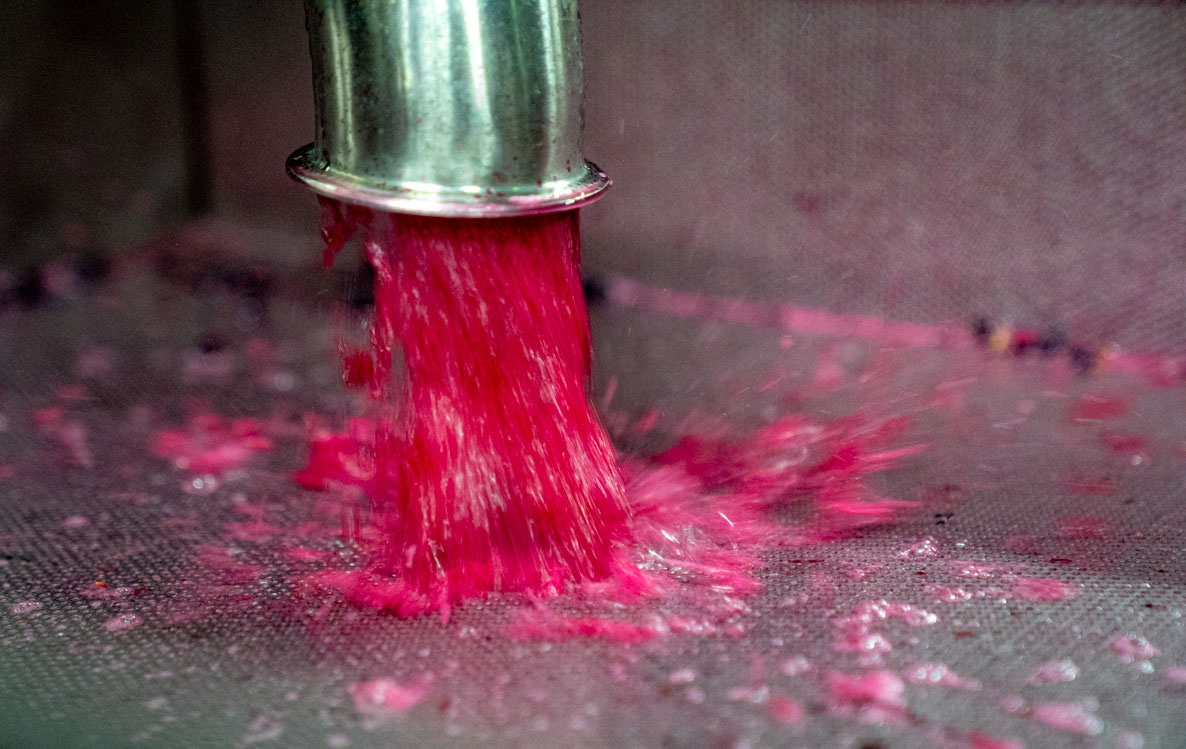 red wine in tank