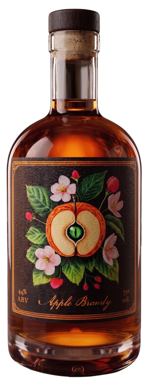 apple brandy bottle